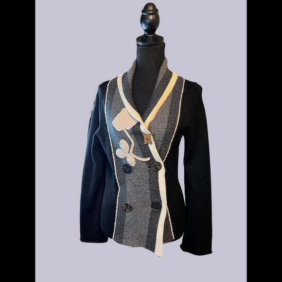 Anthropologie Field Flower Cardigan Size M Crochet Detail​​ - Picture 8 of 12